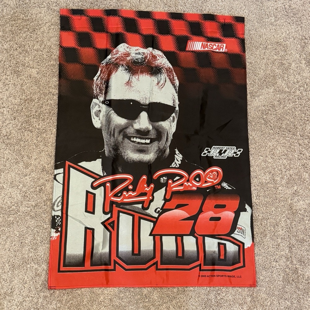 Vintage Ricky Rudd 28 NASCAR Roush Racing Banner Flag 2000